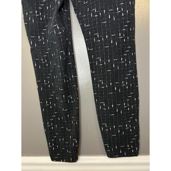 Old Navy Leggings Womens Medium Black White Grid Print Stretch Pull On Cotton - Picture 6 of 8